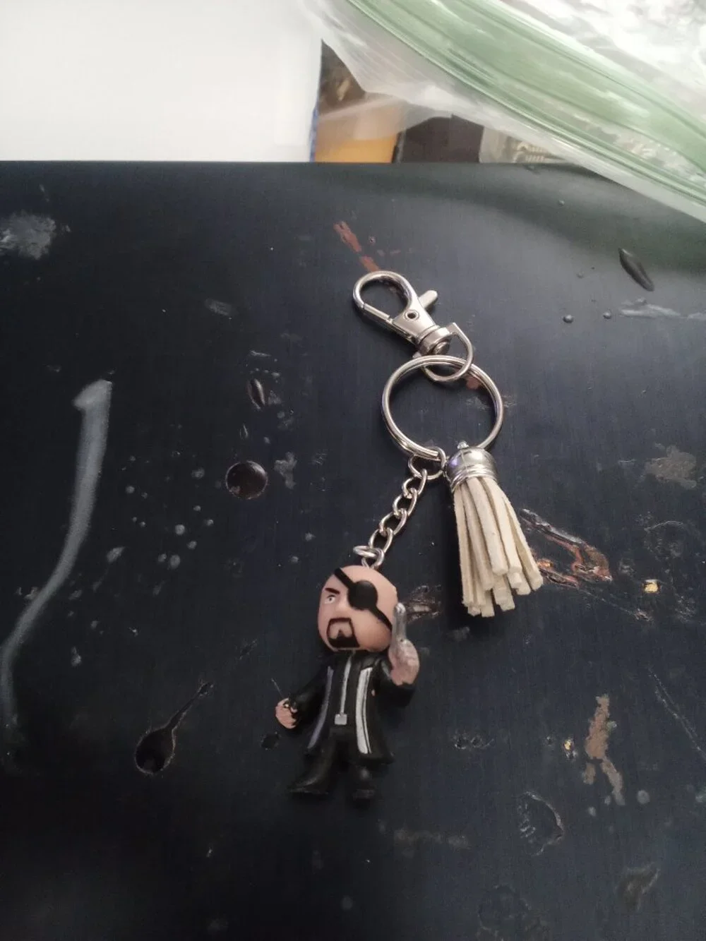 Handmade Marvel Nick Fury Bag Charm